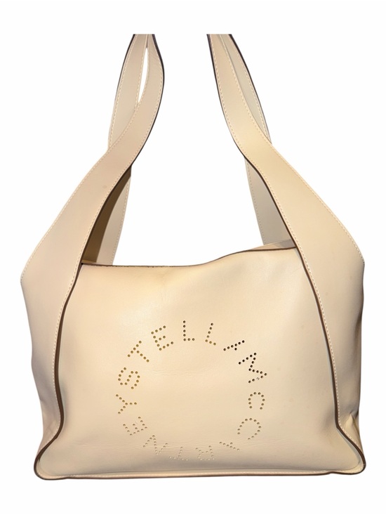 Stella McCartney Handbags - Authentic Stella McCartney Perforated Circle Logo Zip-Top Shoulder Bag - Cream